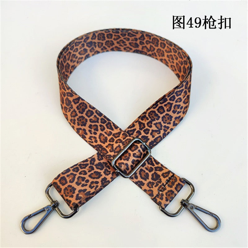 Leopard Print Wide Shoulder Strap - Comfortable Bag Strap Replacement for Messenger Bags, Totes & Purses