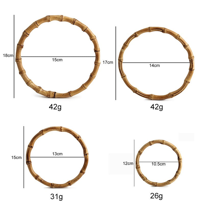 Natural Bamboo Handle Rings - Wholesale Direct for DIY Bags, Luggage & Accessories