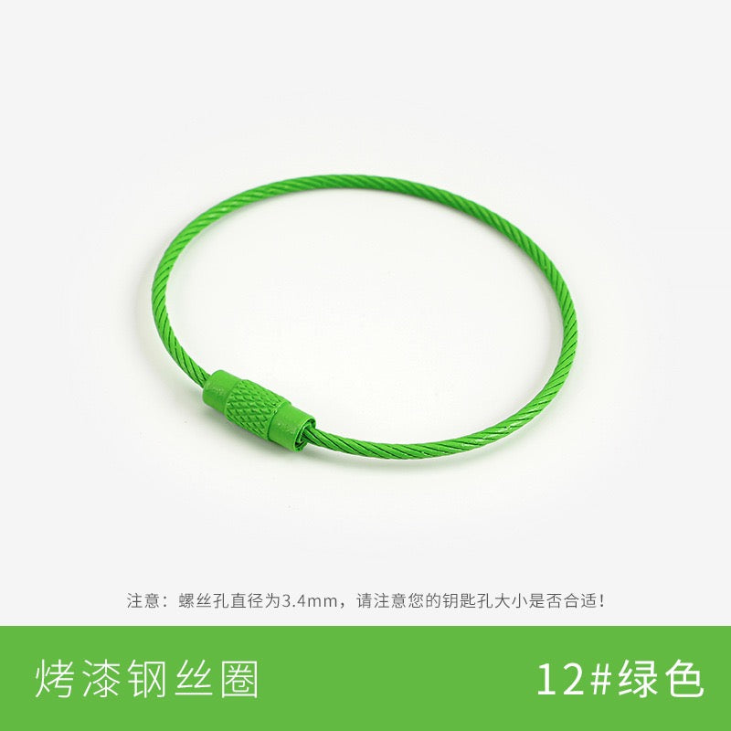 Metal candy color paint color wire ring key ring handmade pendant small jewelry accessories