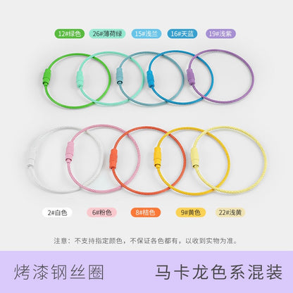 Metal candy color paint color wire ring key ring handmade pendant small jewelry accessories