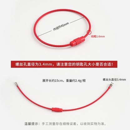 Metal candy color paint color wire ring key ring handmade pendant small jewelry accessories