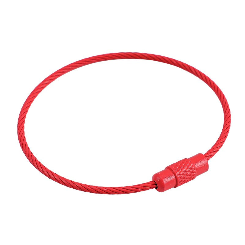 Metal candy color paint color wire ring key ring handmade pendant small jewelry accessories