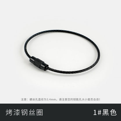 Metal candy color paint color wire ring key ring handmade pendant small jewelry accessories