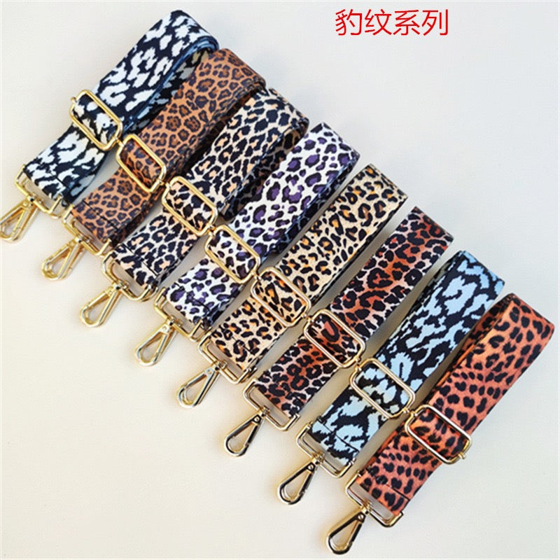 Leopard Print Wide Shoulder Strap - Comfortable Bag Strap Replacement for Messenger Bags, Totes & Purses