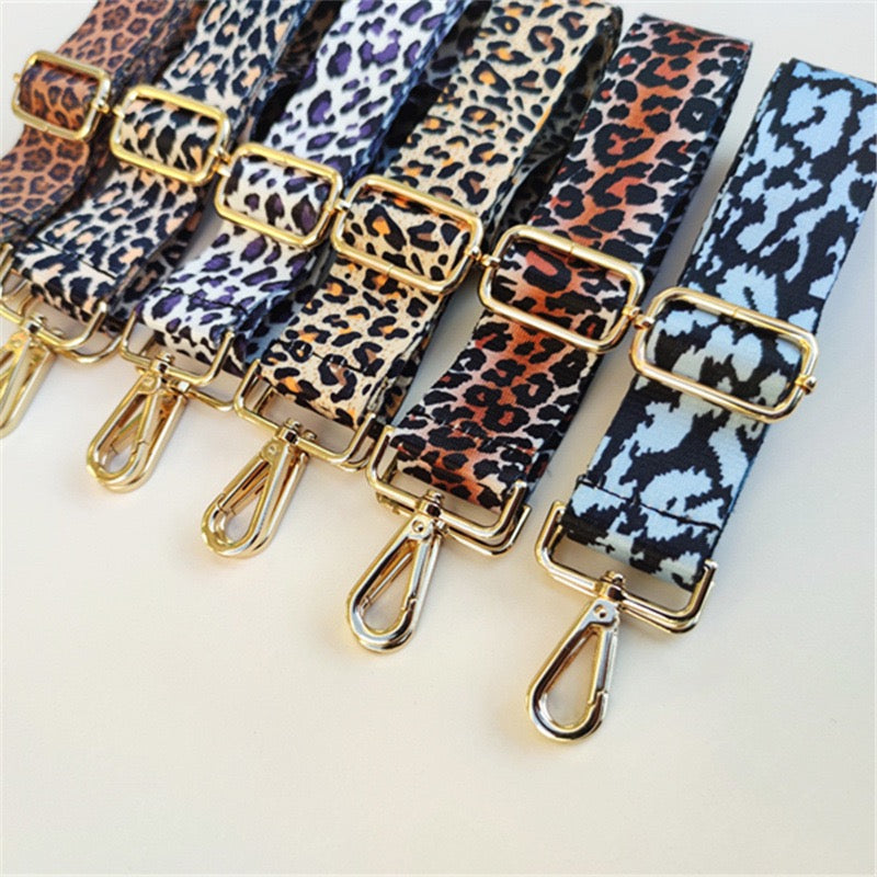 Leopard Print Wide Shoulder Strap - Comfortable Bag Strap Replacement for Messenger Bags, Totes & Purses