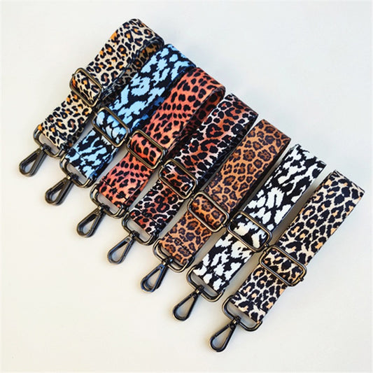 Leopard Print Wide Shoulder Strap - Comfortable Bag Strap Replacement for Messenger Bags, Totes & Purses