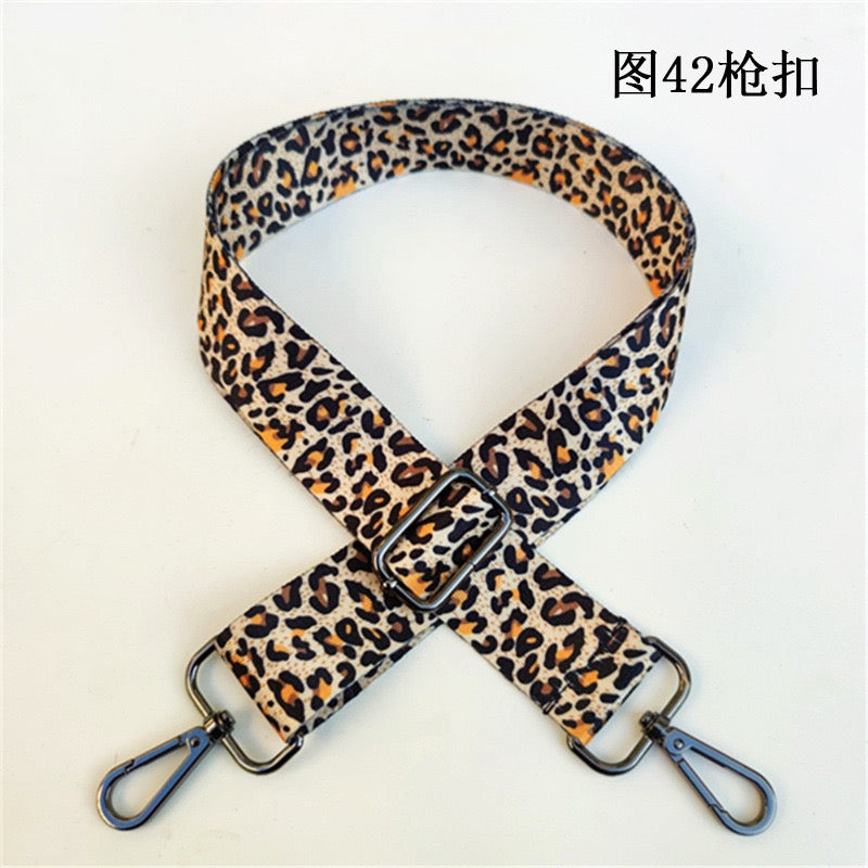Leopard Print Wide Shoulder Strap - Comfortable Bag Strap Replacement for Messenger Bags, Totes & Purses