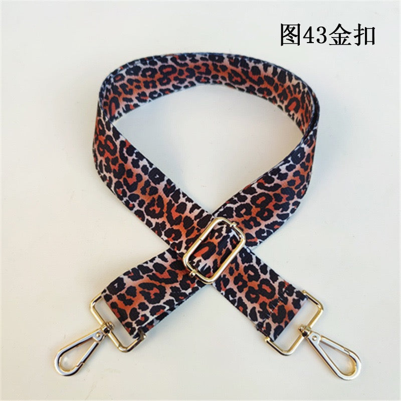 Leopard Print Wide Shoulder Strap - Comfortable Bag Strap Replacement for Messenger Bags, Totes & Purses