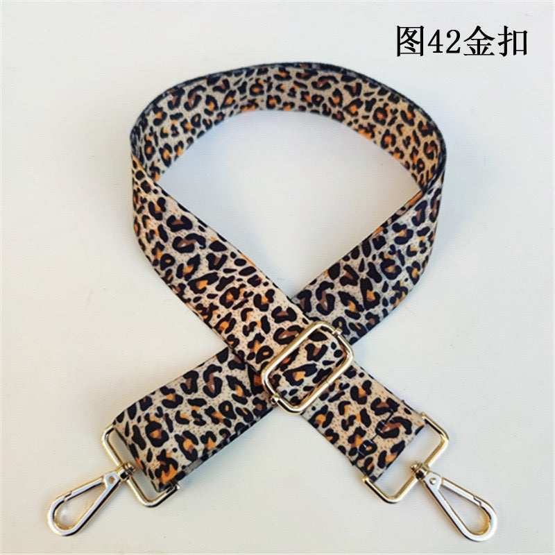 Leopard Print Wide Shoulder Strap - Comfortable Bag Strap Replacement for Messenger Bags, Totes & Purses