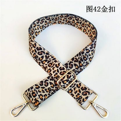 Leopard Print Wide Shoulder Strap - Comfortable Bag Strap Replacement for Messenger Bags, Totes & Purses