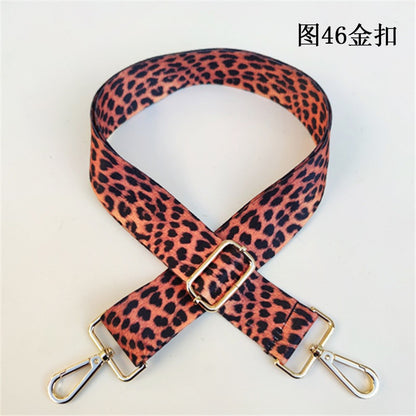 Leopard Print Wide Shoulder Strap - Comfortable Bag Strap Replacement for Messenger Bags, Totes & Purses