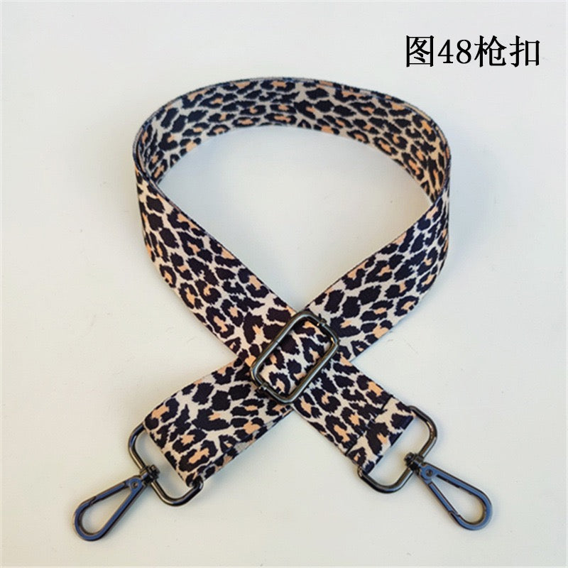 Leopard Print Wide Shoulder Strap - Comfortable Bag Strap Replacement for Messenger Bags, Totes & Purses
