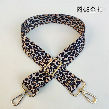 Leopard Print Wide Shoulder Strap - Comfortable Bag Strap Replacement for Messenger Bags, Totes & Purses