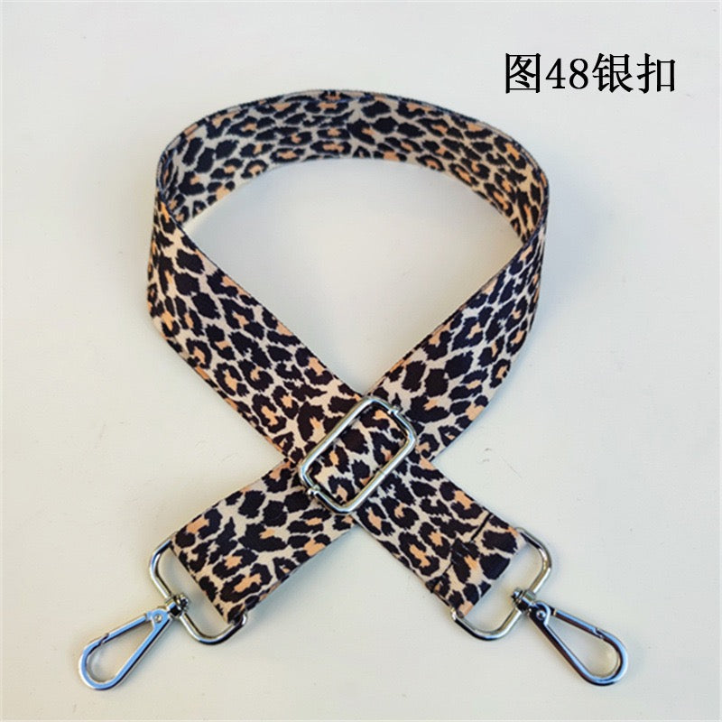 Leopard Print Wide Shoulder Strap - Comfortable Bag Strap Replacement for Messenger Bags, Totes & Purses
