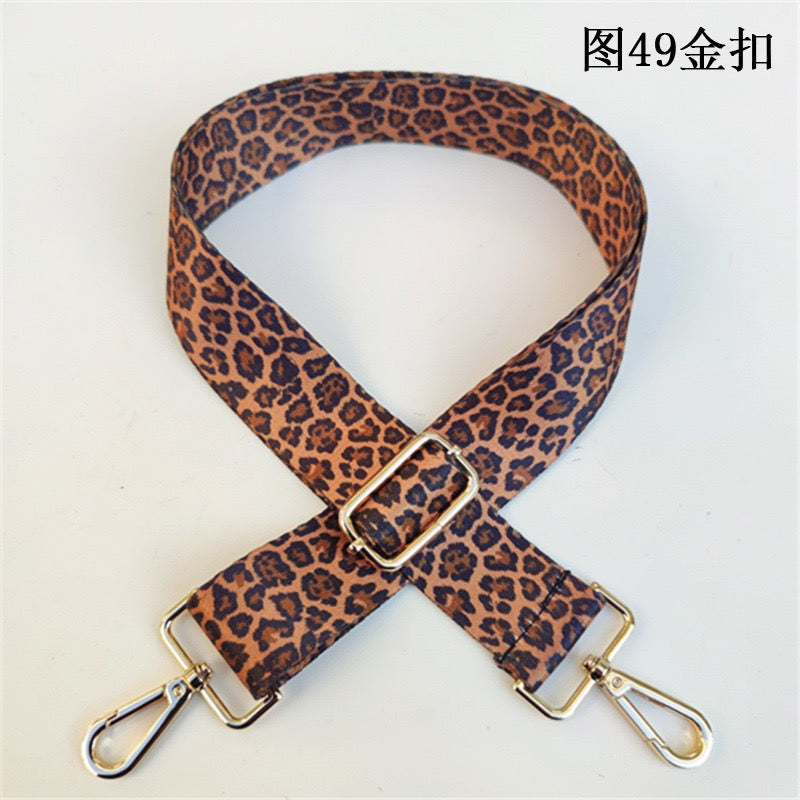 Leopard Print Wide Shoulder Strap - Comfortable Bag Strap Replacement for Messenger Bags, Totes & Purses