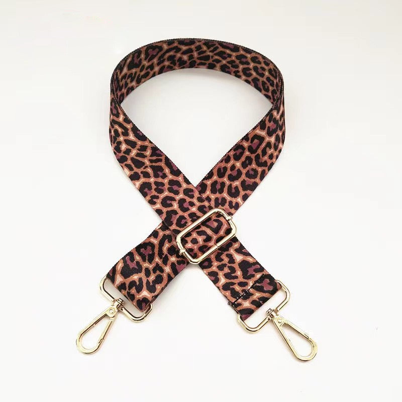 Leopard Print Wide Shoulder Strap - Comfortable Bag Strap Replacement for Messenger Bags, Totes & Purses