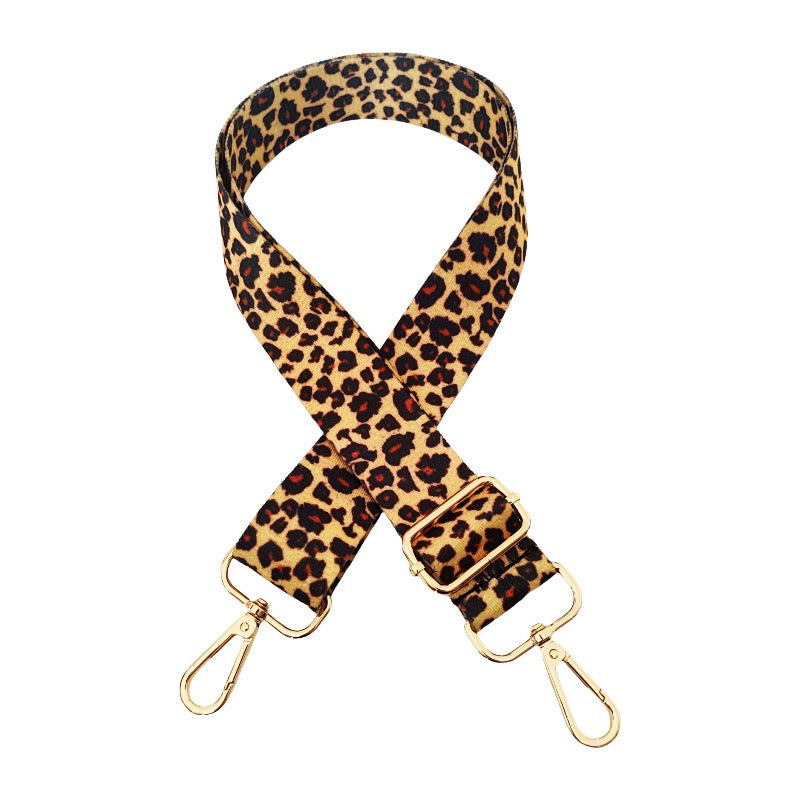 Leopard Print Wide Shoulder Strap - Comfortable Bag Strap Replacement for Messenger Bags, Totes & Purses