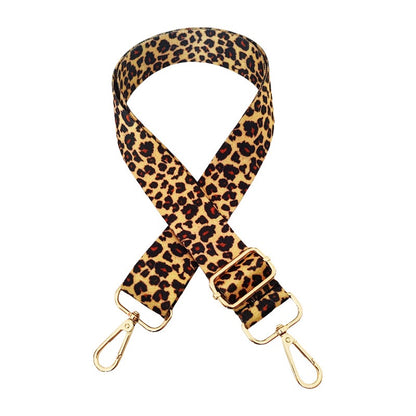 Leopard Print Wide Shoulder Strap - Comfortable Bag Strap Replacement for Messenger Bags, Totes & Purses