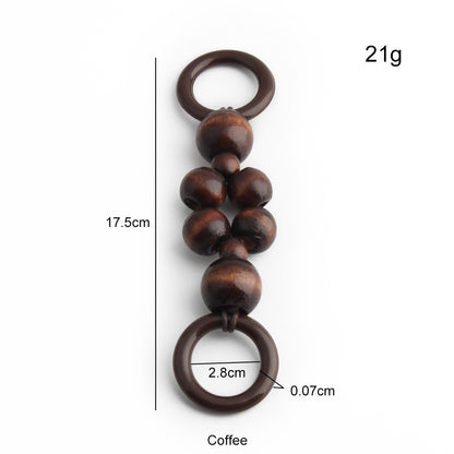 Boho Wooden Bead Handles - Set of 16 for DIY Woven Bags