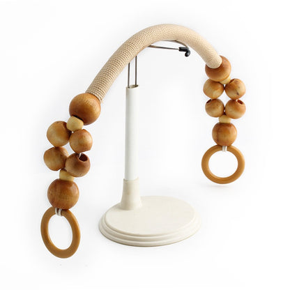 Boho Wooden Bead Handles - Set of 16 for DIY Woven Bags