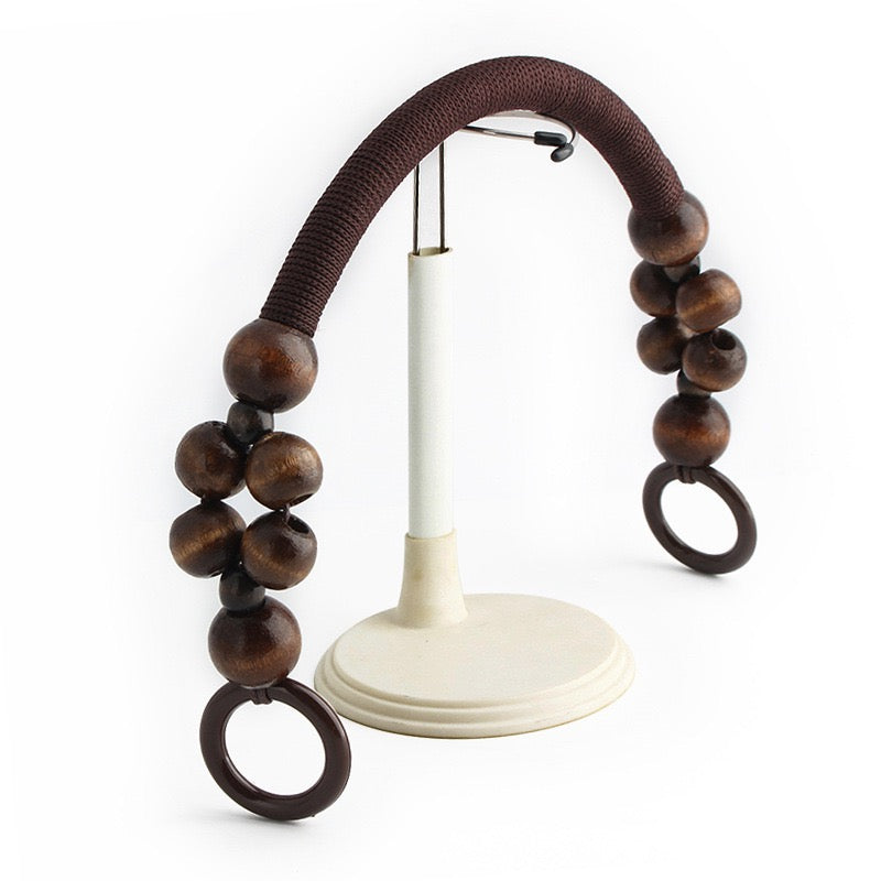 Boho Wooden Bead Handles - Set of 16 for DIY Woven Bags