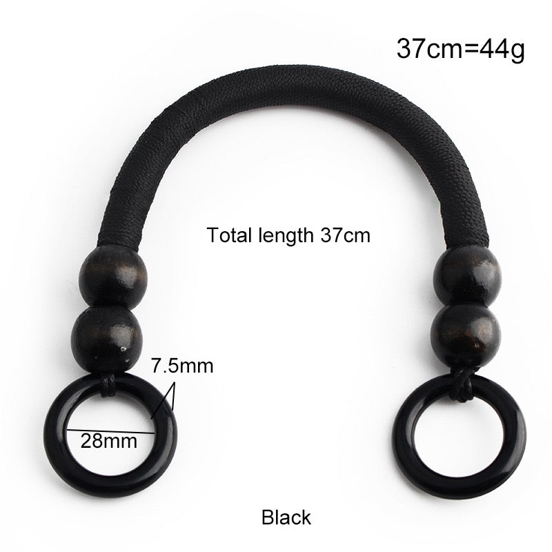 Boho Wooden Bead Handles - Set of 16 for DIY Woven Bags