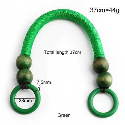 Boho Wooden Bead Handles - Set of 16 for DIY Woven Bags