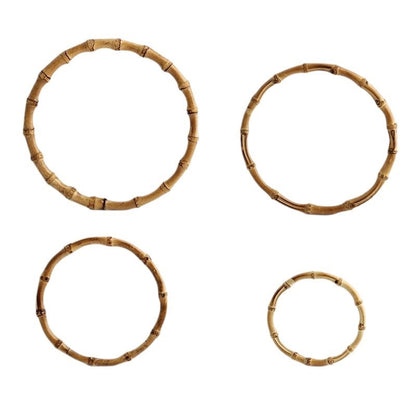 Natural Bamboo Handle Rings - Wholesale Direct for DIY Bags, Luggage & Accessories