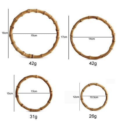 Natural Bamboo Handle Rings - Wholesale Direct for DIY Bags, Luggage & Accessories