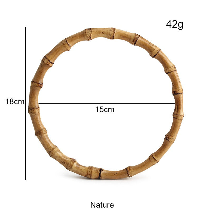 Natural Bamboo Handle Rings - Wholesale Direct for DIY Bags, Luggage & Accessories