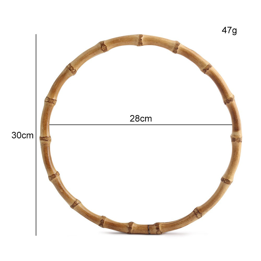 Natural Bamboo Handle Rings - Wholesale Direct for DIY Bags, Luggage & Accessories