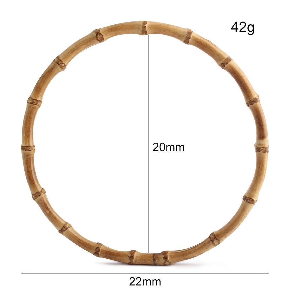 Natural Bamboo Handle Rings - Wholesale Direct for DIY Bags, Luggage & Accessories