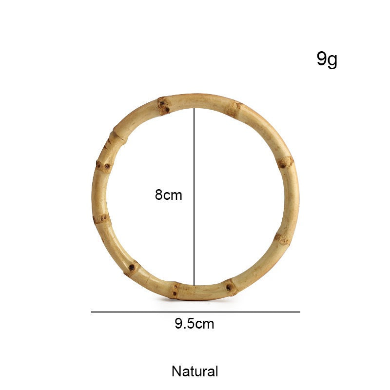 Natural Bamboo Handle Rings - Wholesale Direct for DIY Bags, Luggage & Accessories