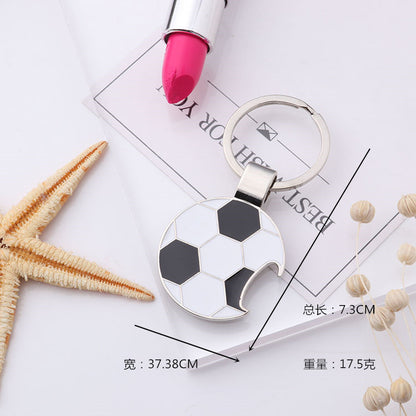 Creative World Cup Football Keychain Metal Bottle Opener Keyring Car Keychain