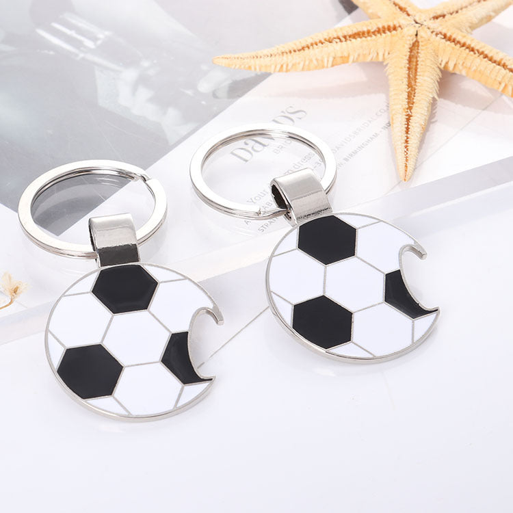 Creative World Cup Football Keychain Metal Bottle Opener Keyring Car Keychain