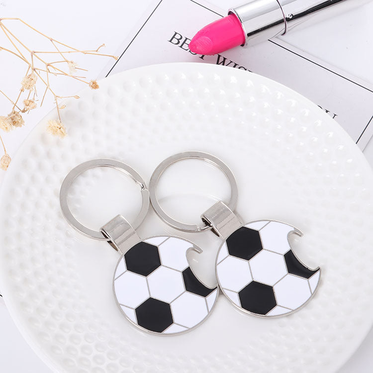 Creative World Cup Football Keychain Metal Bottle Opener Keyring Car Keychain