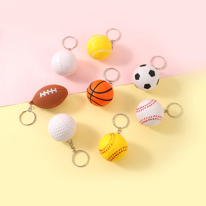 Creative mini soccer ball keychain/bag charm World Cup souvenir perfect as a birthday gift for male soccer fans.