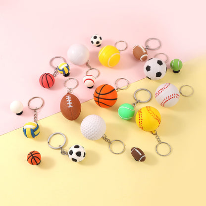 Creative mini soccer ball keychain/bag charm World Cup souvenir perfect as a birthday gift for male soccer fans.