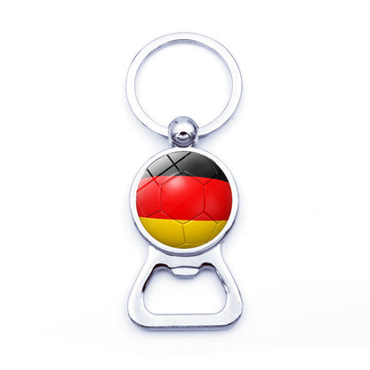 World Cup football bottle opener keychain pendant Argentina Brazil metal key ring bag charm gift