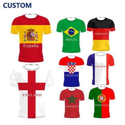2026 World Football Cup T-Shirt - Custom Logo Screen Print/Embroidery Men's Oversized Printable Tees