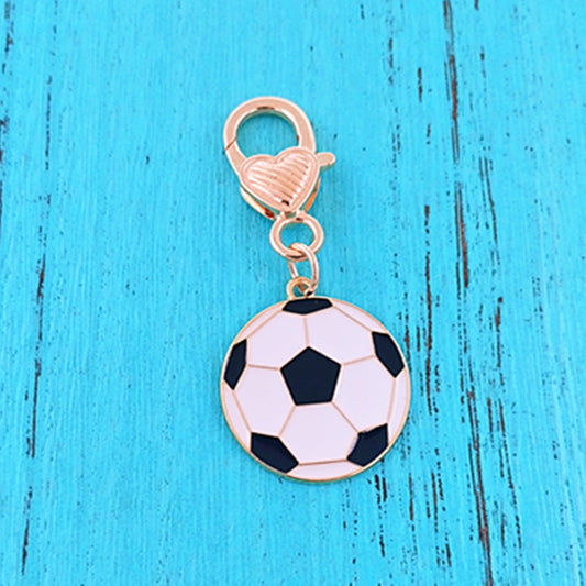 Fashionable sports event metal painted keychain car decoration sports gift World Cup football keychain pendant